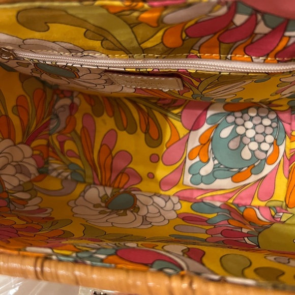 Vintage Kate Spade New York Wicker Basket Bag – Early 2000s Floral Lined - Picture 11 of 11